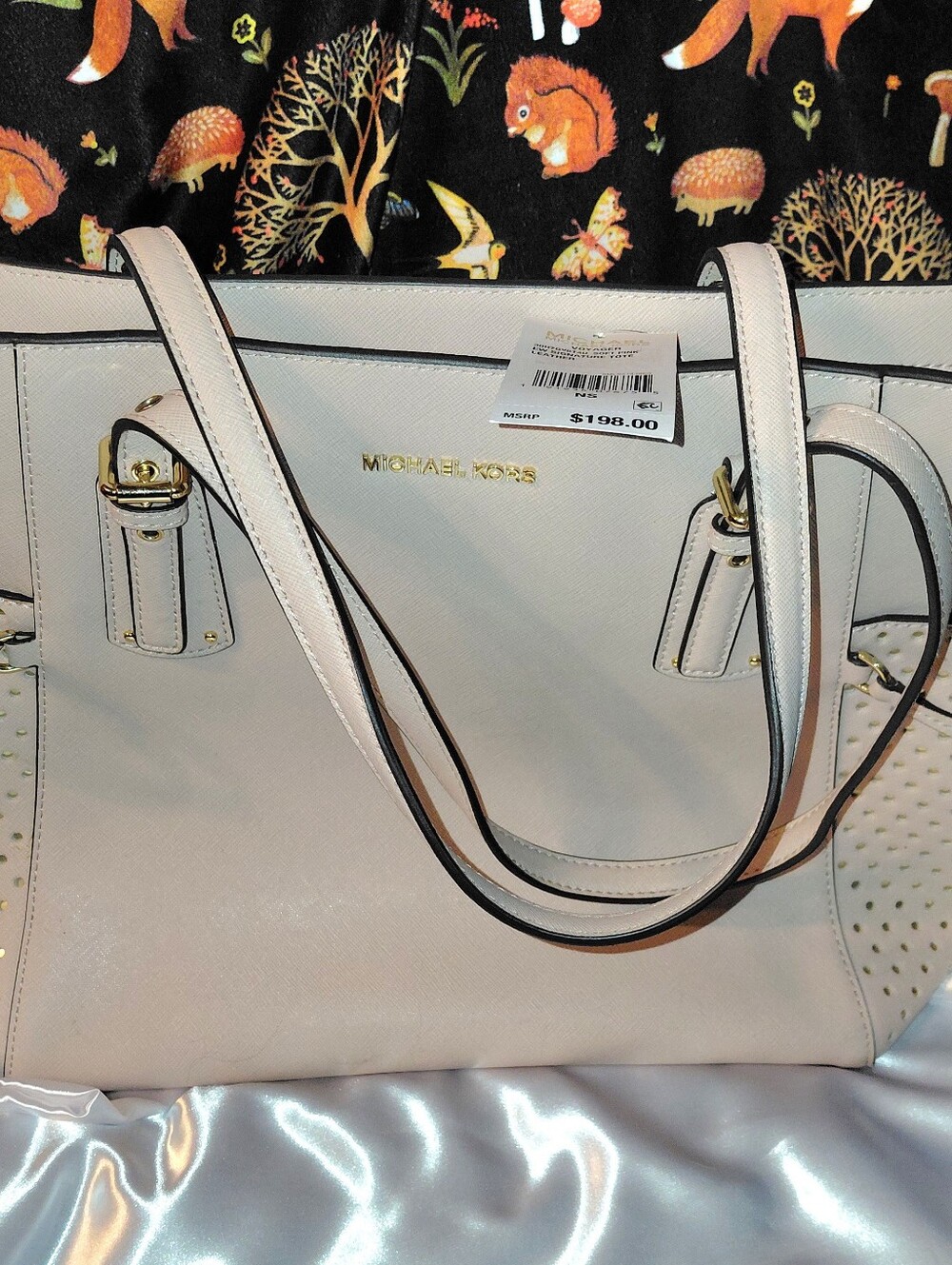 Michael Kors Soft Pink Saffiano Leather Tote with Gold Hardware